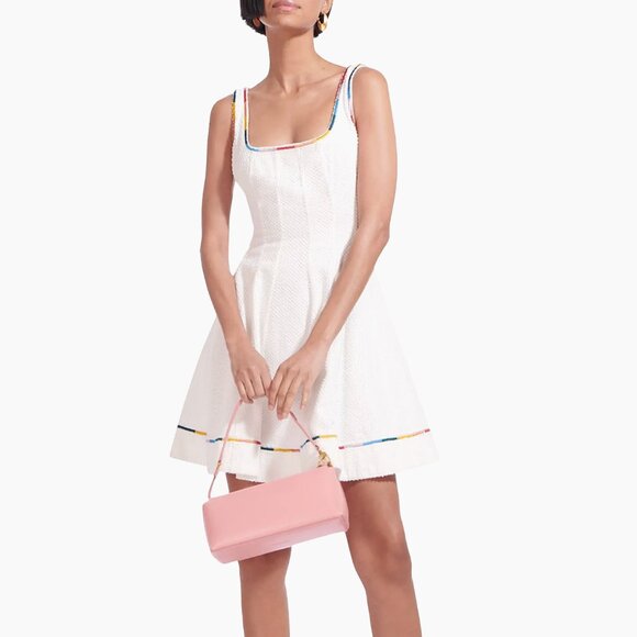 STAUD Dresses & Skirts - STAUD White Wells Embroidered Minidress, Size 4